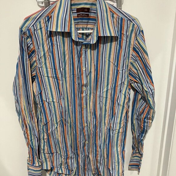 Zara Men's Striped Button Down Shirt, Multicolor, Size XL - Picture 1 of 3